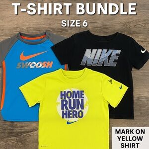 Boys Nike T-Shirt Bundle (3 Pack) – Size 6 / 4-6 Years